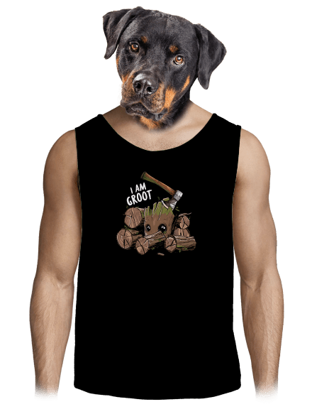 I Am Groot férfi trikó Black