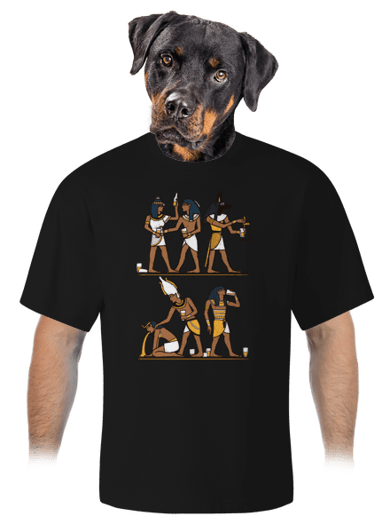 Egyiptomi parti unisex túlméretezett póló Black
