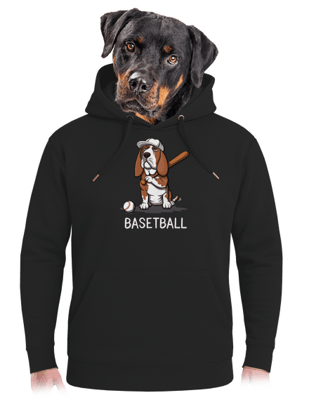 Basetball unisex prémium pulóver Dark Black