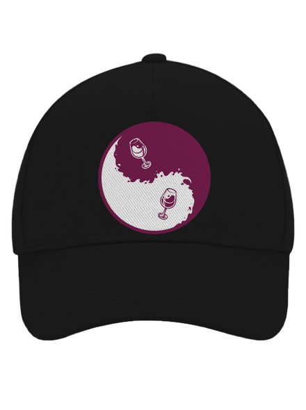 Yin Yang bor baseballsapka Black