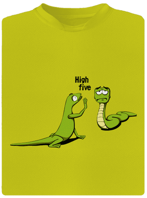 High Five férfi sportpóló Neon Yellow
