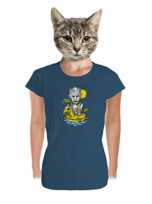 Summer is coming 2 prémium női póló Petrol Blue