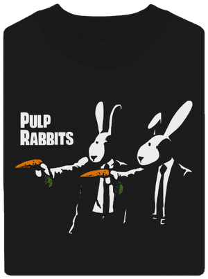 Pulp Rabbits unisex crewneck Black