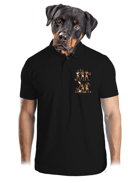 Egyiptomi parti férfi pólóingek Black