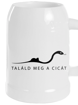 Találd meg a cicát söröskorsó White