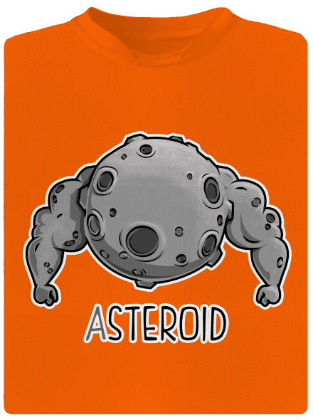 Asteroid gyerek sport póló Neon Orange