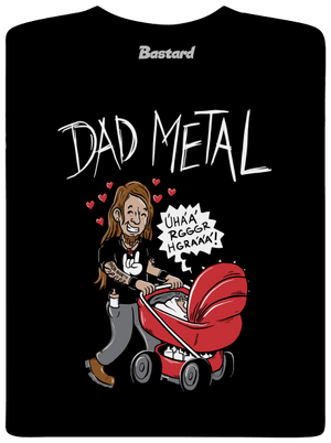 Dad metal férfi hosszú ujjú póló Black