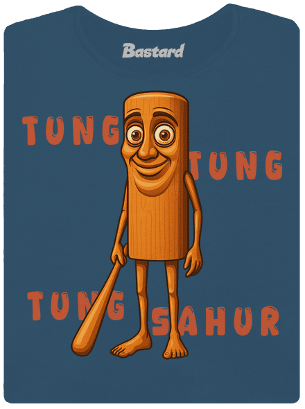 Tung Tung Tung Sahur – Italian Brainrot prémium női póló Petrol Blue