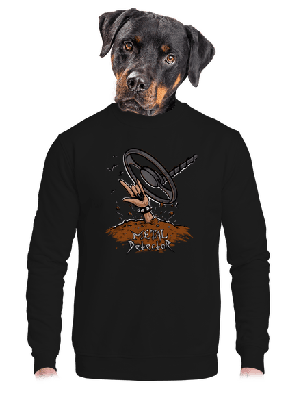 Metal detector unisex crewneck Black