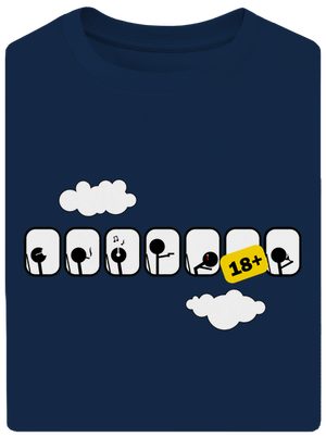 Repülőgép unisex túlméretezett póló Midnight Blue