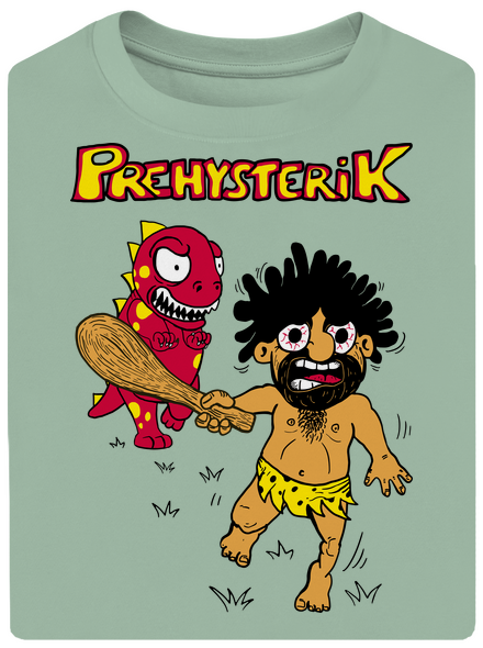 Prehysterik unisex túlméretezett póló Sage