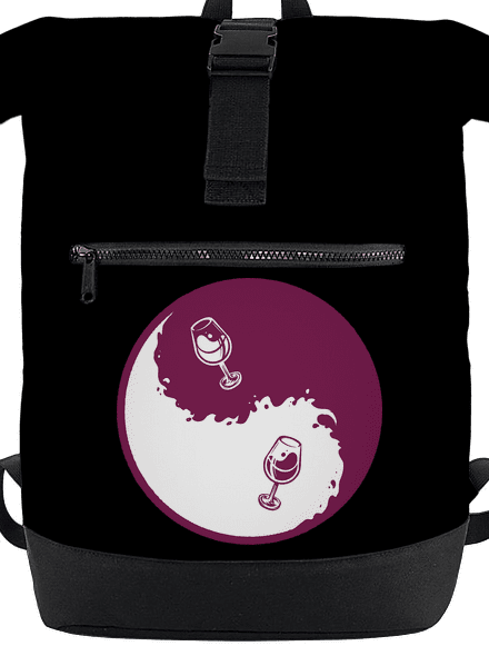 Yin Yang bor hátizsák Black
