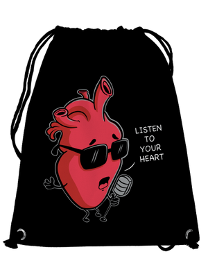 Listen to your heart hátizsák Black
