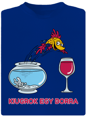 Kiugrok egy borra férfi sportpóló Royal Blue Mal