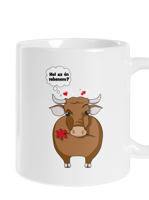 Tehén és bika hagyományos bögre White