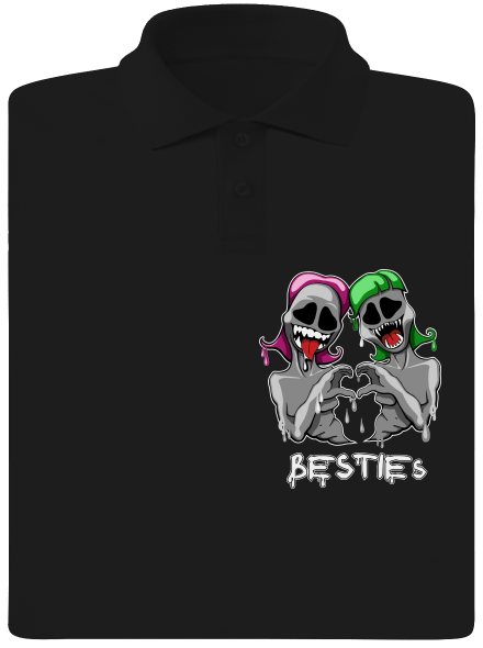 Besties férfi pólóingek Black