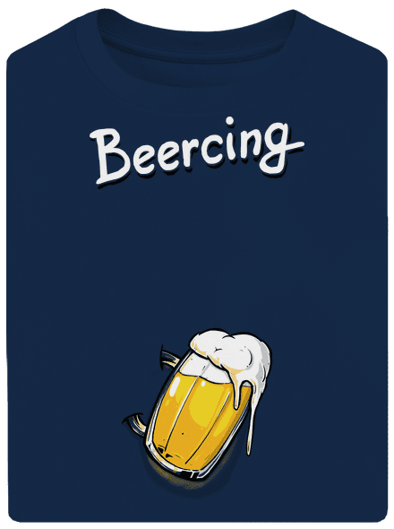 Beercing unisex túlméretezett póló Midnight Blue