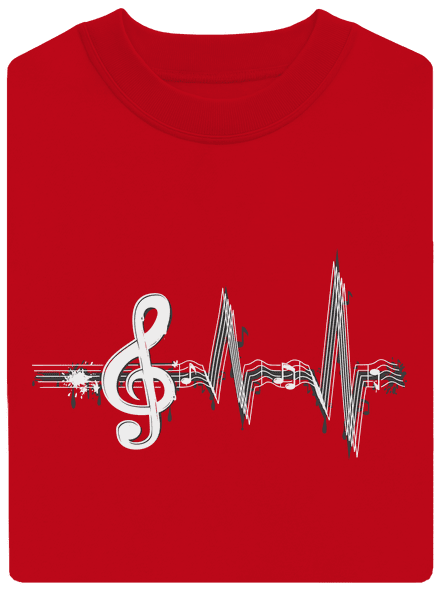A zene az életem unisex crewneck Red