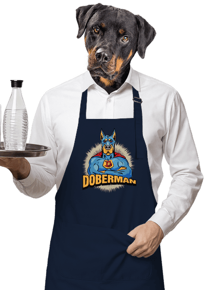 Doberman kötény Navy