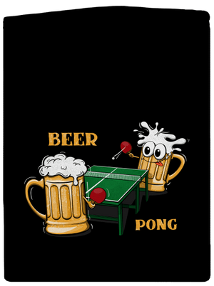 Beer pong cipzáras férfi pulóver Black