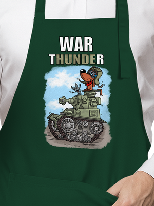 War Hunde kötény Bottle Green