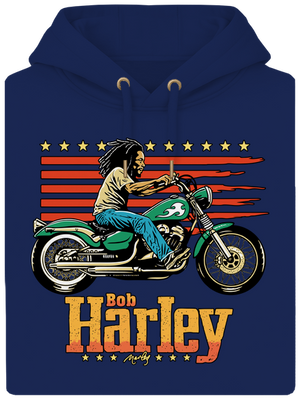 Bob Harley unisex prémium pulóver Navy