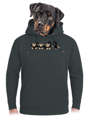 Majmok unisex prémium pulóver Charcoal