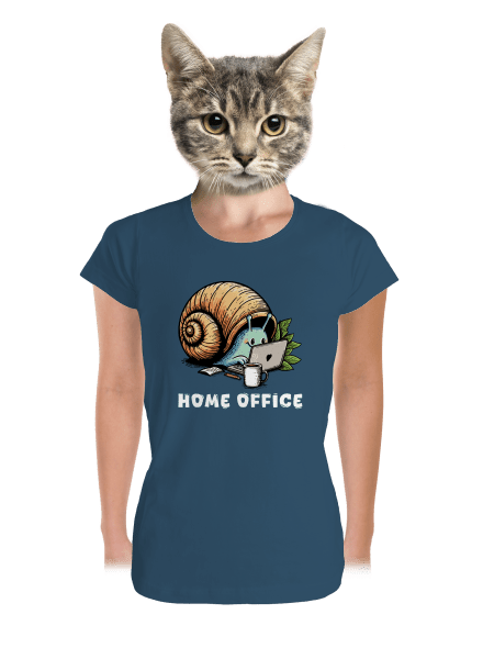 Sneka home office prémium női póló Petrol Blue