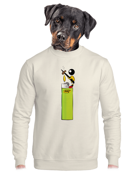 Pálcikaember unisex crewneck Off White