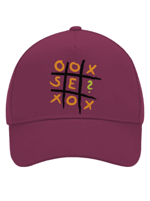 Piškvorky baseballsapka Burgundy