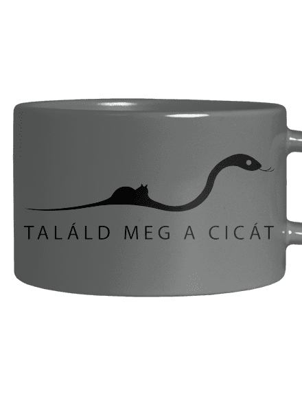Találd meg a cicát macaron bögre Grey Macaron