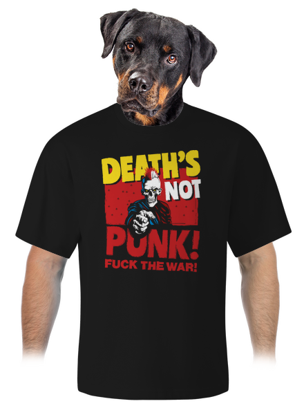 Death's not punk unisex túlméretezett póló Black