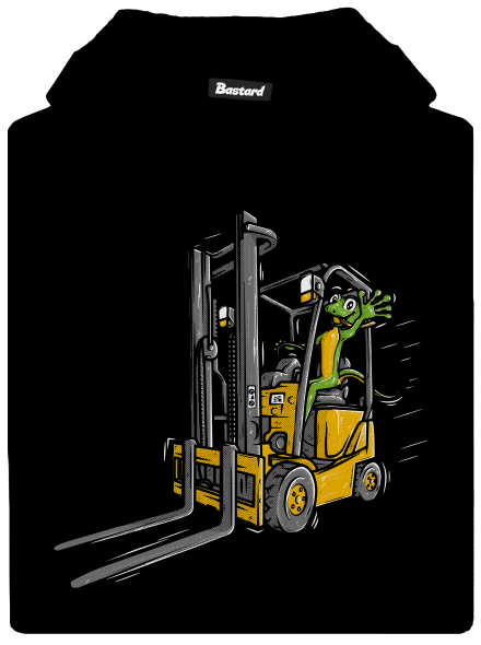 Targonca gyerek kenguruzsebes pulóver Black