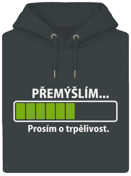 Gondolkodom unisex prémium pulóver Charcoal
