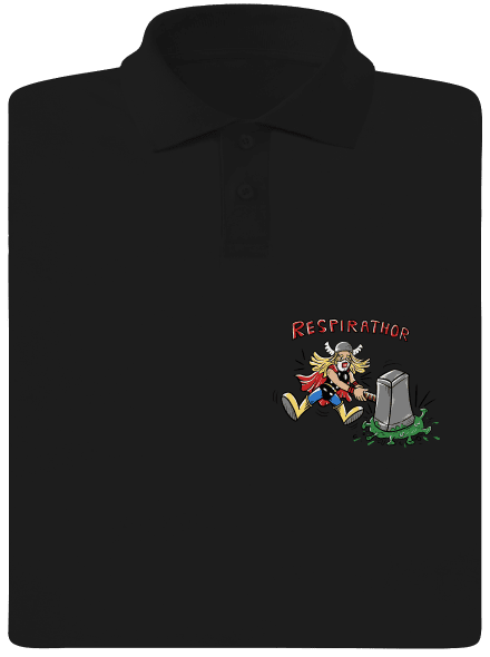 Respirathor férfi pólóingek Black