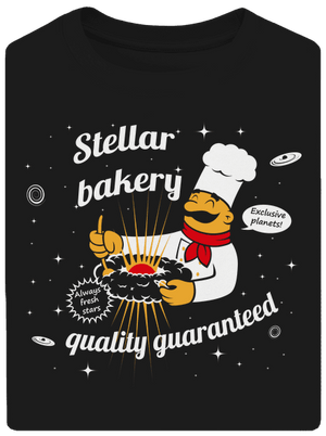 Stellar bakery unisex túlméretezett póló Black