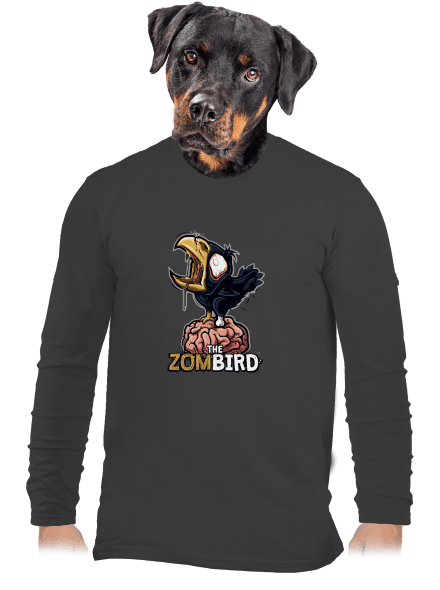 Zombird férfi hosszú ujjú póló Dark Grey