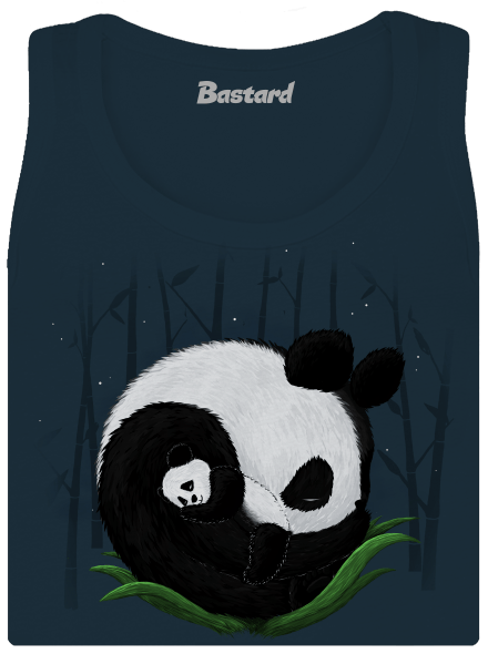 Két alvó panda klasszikus női trikó Navy