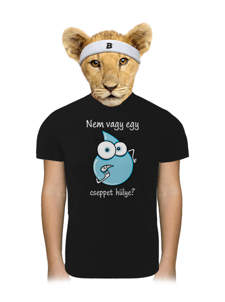 Nem vagy egy cseppet hülye? gyerek sport póló Black