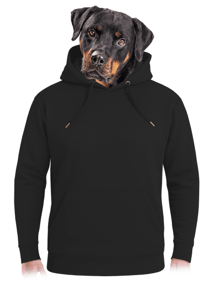Nyomtatás nélkül unisex prémium pulóver Dark Black