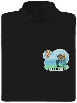 Love hurts férfi pólóingek Black