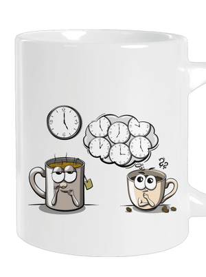 Tea ötkor nagy bögre White