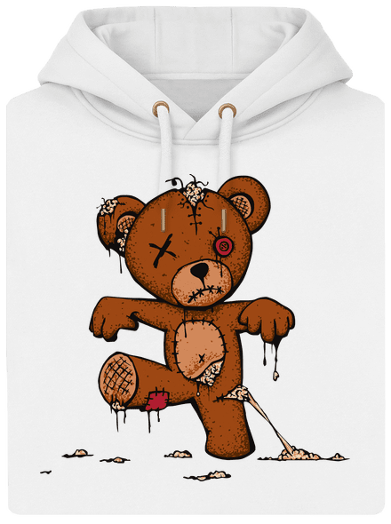 Zombie Teddy unisex prémium pulóver Snowwhite