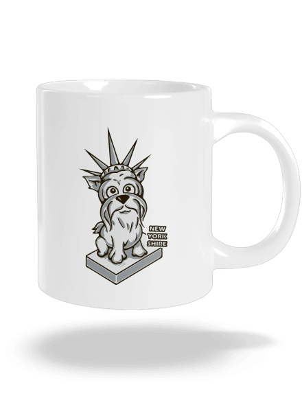 New Yorkshire nagy bögre White