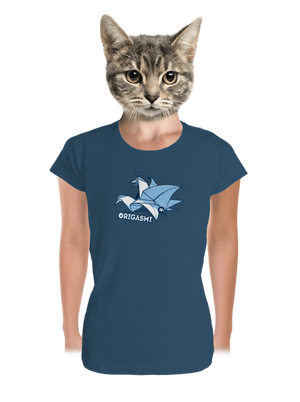 Origasmi prémium női póló Petrol Blue