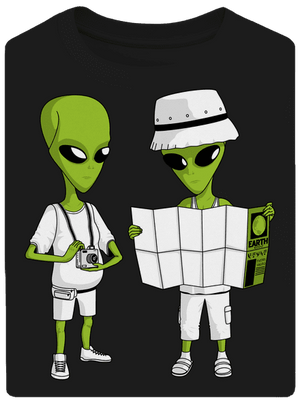 Idegenek unisex túlméretezett póló Black