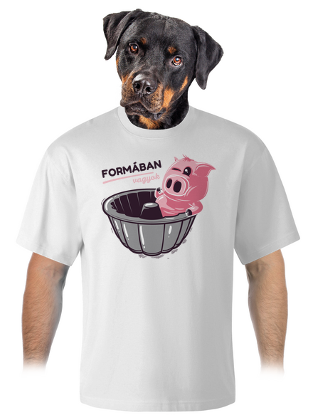 Formában unisex túlméretezett póló White