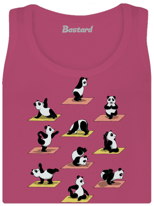Panda jóga klasszikus női trikó Magenta