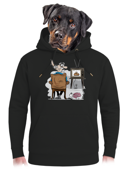 TV News unisex prémium pulóver Dark Black