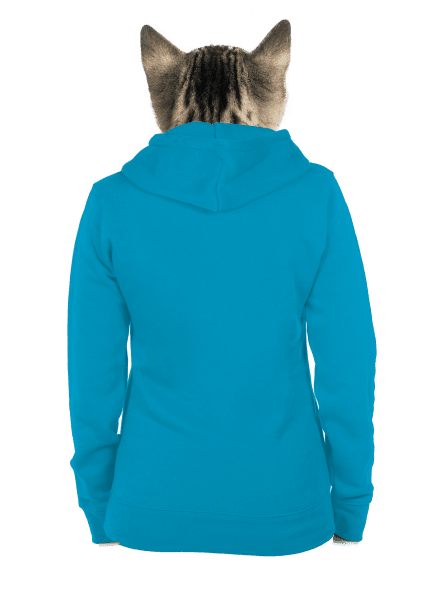 Nyomtatás nélkül cipzáras női pulóver Blue Atol